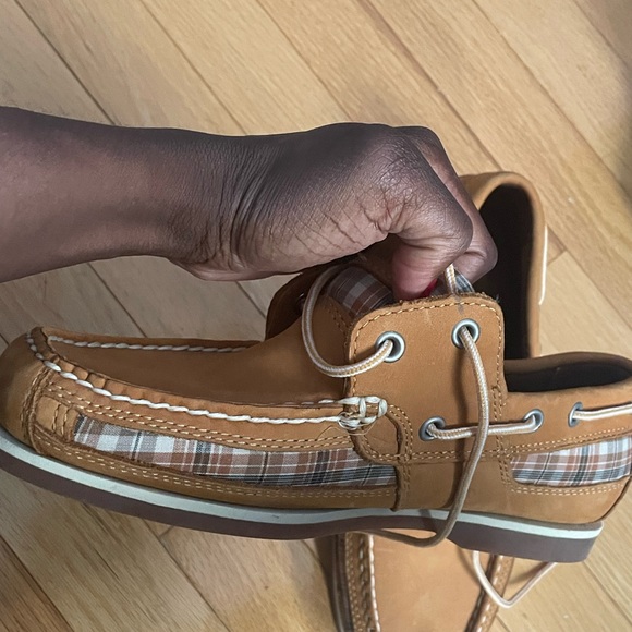 Plaid & Brown Boating Shoes - Picture 2 of 2